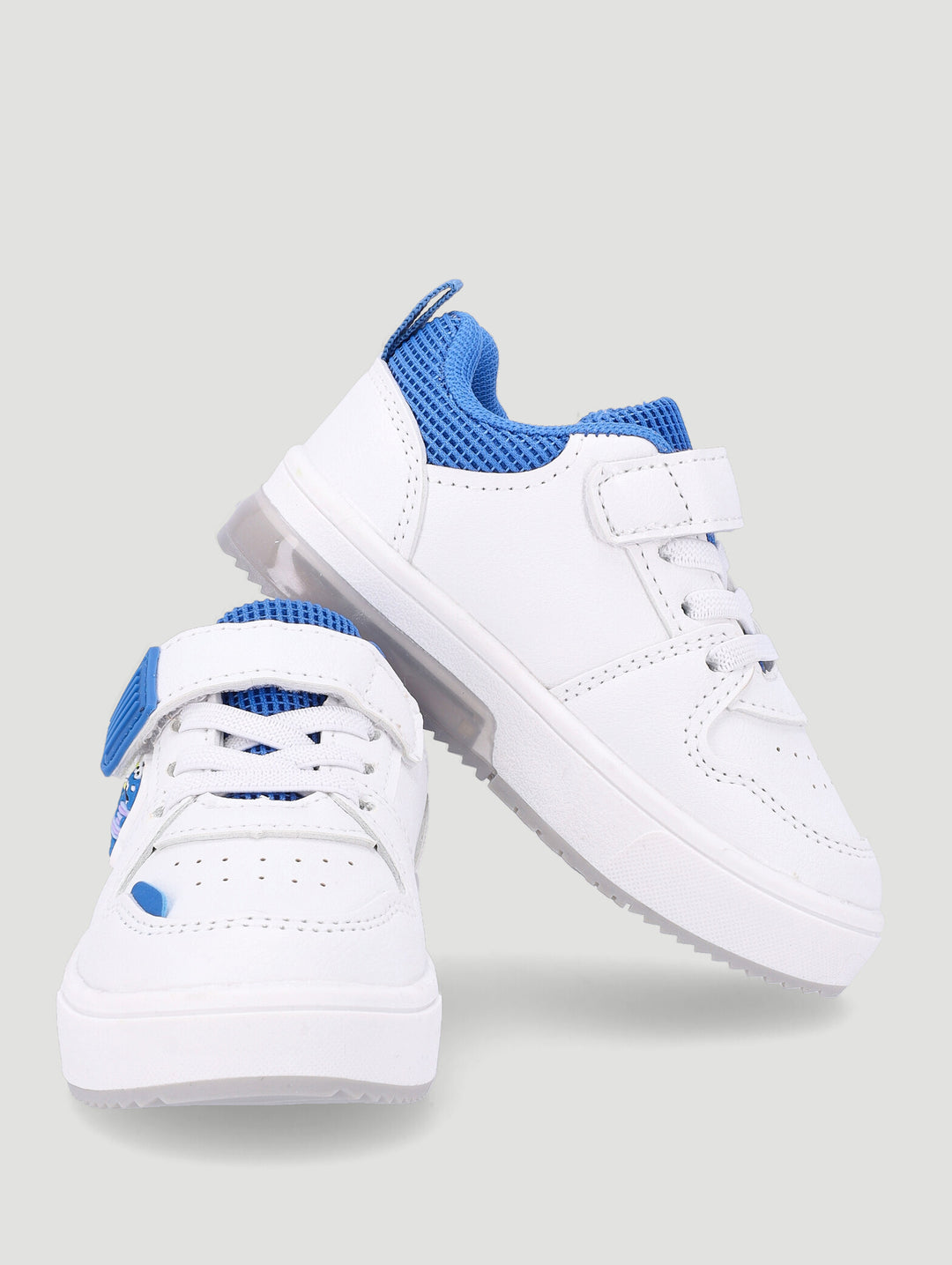 Pre-Boys Dino Lowcut Light-Up Sneaker - White/Blue