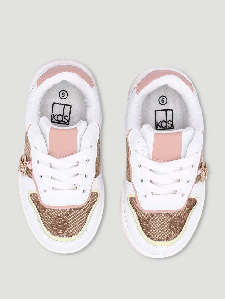 Pre-Girls Jacquard Sneaker - White