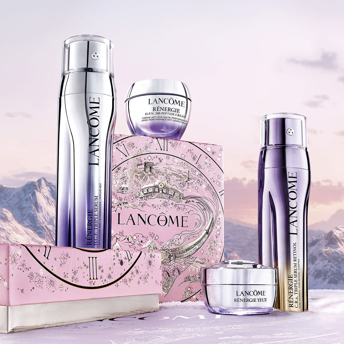LE TEMPS CREAM & ミニチュアセット新品 Ladies Lancôme Renergie H.P.N. 300 Peptide Cream Set - Holiday