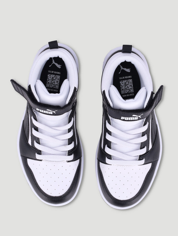 Boys Rebound V6 Mid Ac + Ps Sneaker - White