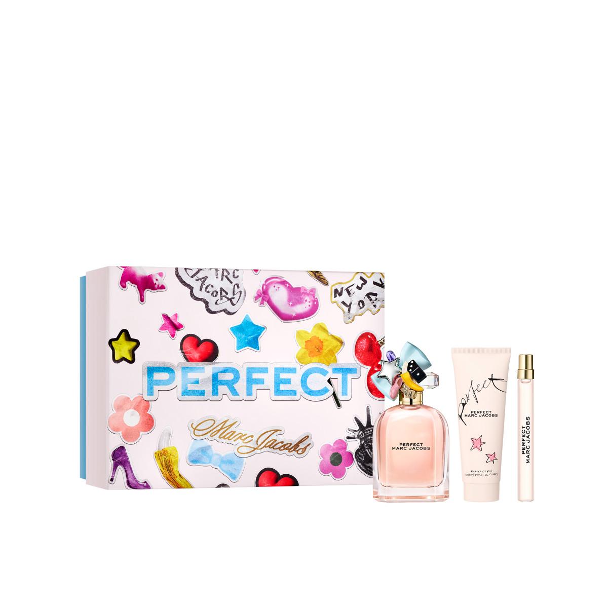 MARC JACOBS PERFECT 100ml セット Perfect Eau de Parfum for Women & Body Lotion Trio Gift Set – Edgars