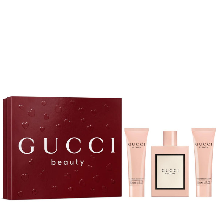 Bloom Eau de Parfum for Women, Body Lotion and Shower Gel Trio Gift Set