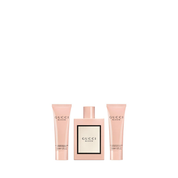 Bloom Eau de Parfum for Women, Body Lotion and Shower Gel Trio Gift Set