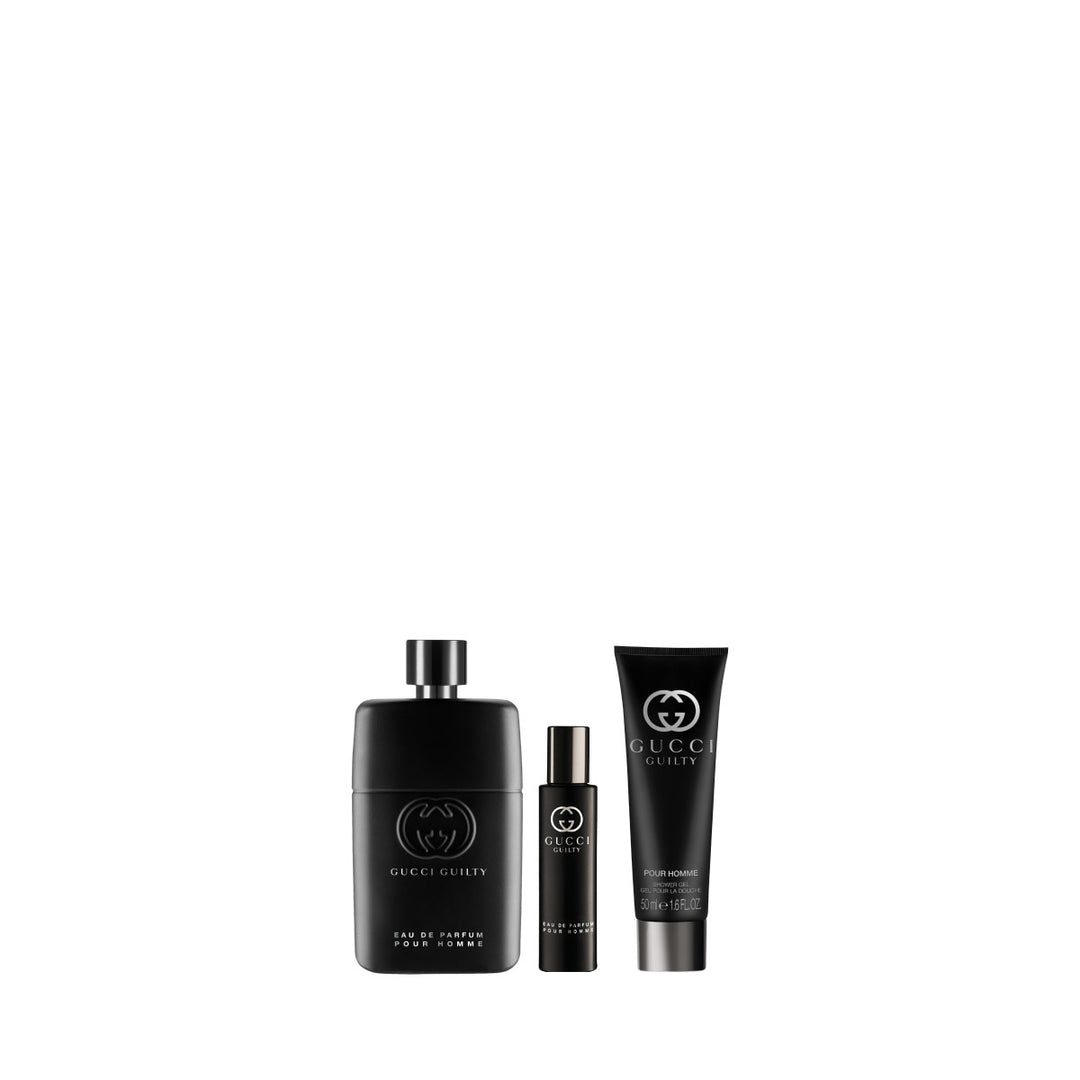 Guilty Pour Homme Eau de Parfum for Men and Shower Gel Trio Gift Set