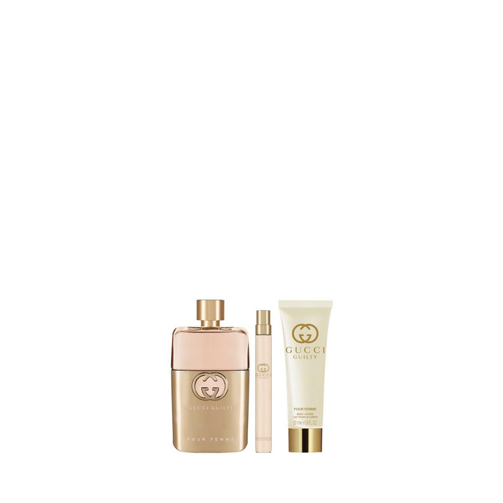 Guilty Pour Femme Eau de Parfum for Women and Body Lotion Trio Gift Set