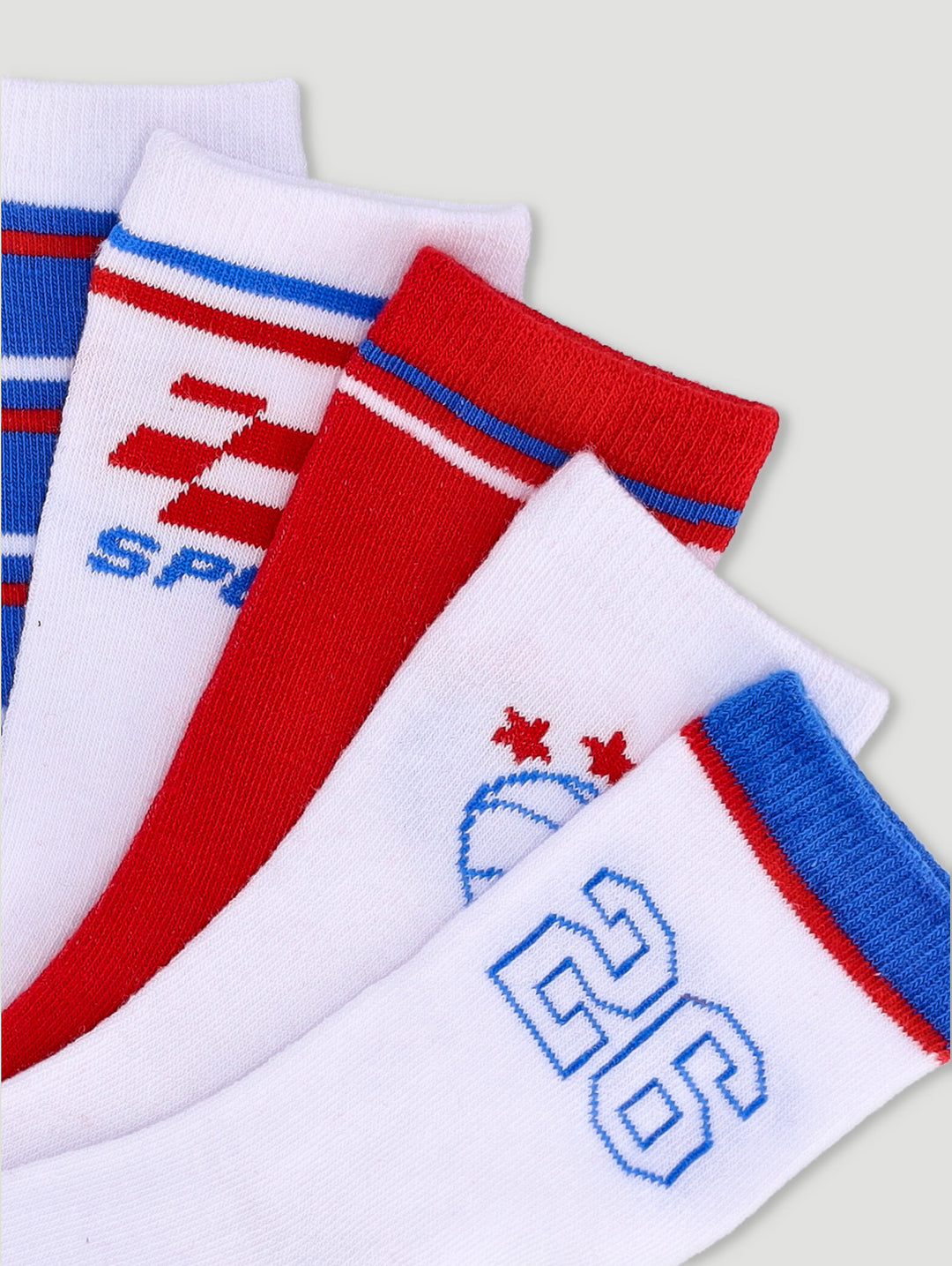 Pre-Boys 5 Pack Sport Anklet Socks - White