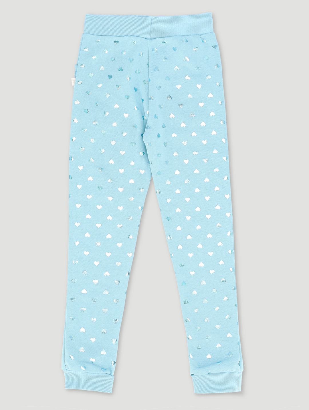 Pre-Girls Embossed Heart Track Pants - Light Blue