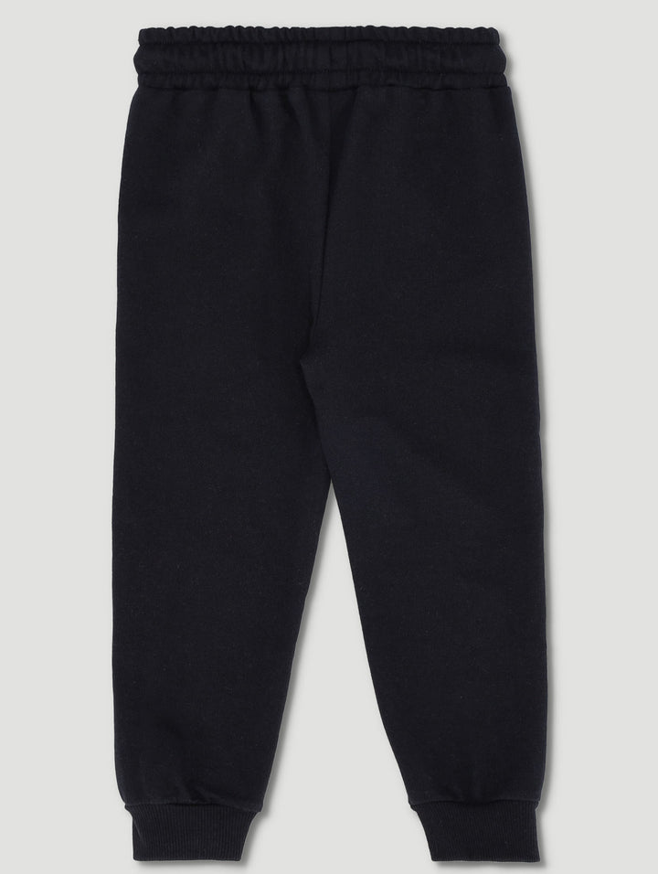 Pre-Boys Fashion Fleece Jogger With Print - Black