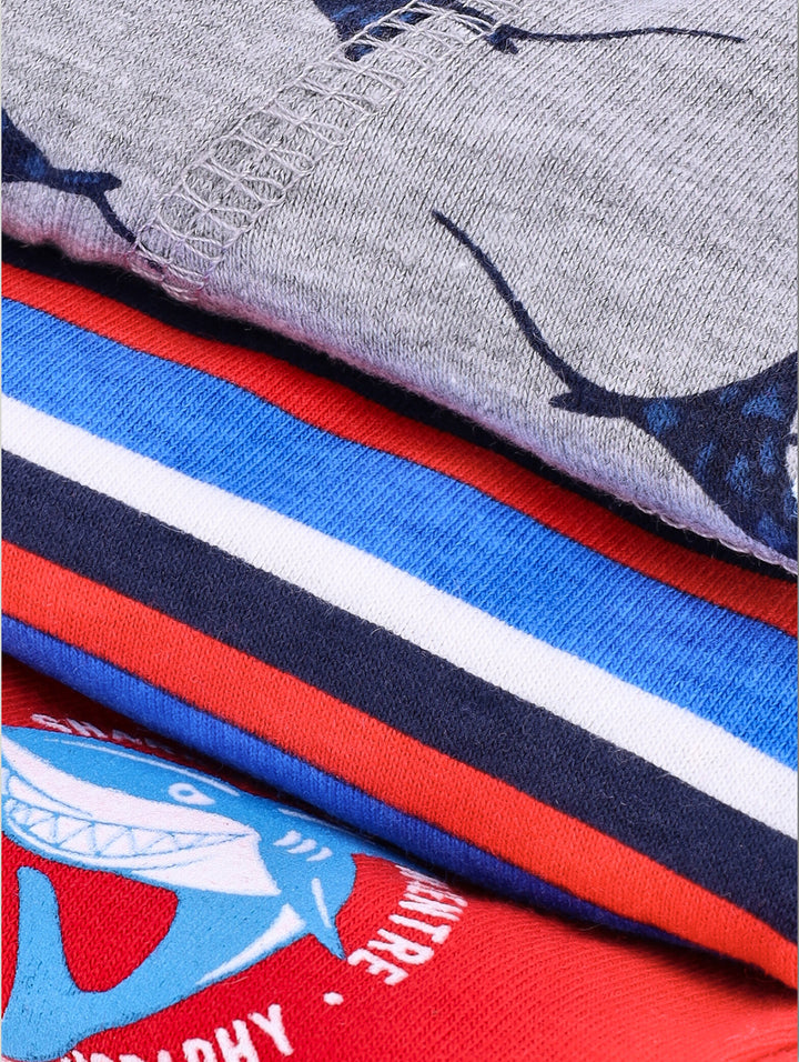 Pre-Boys 3 Pack Sea Creatures Boxers - Red