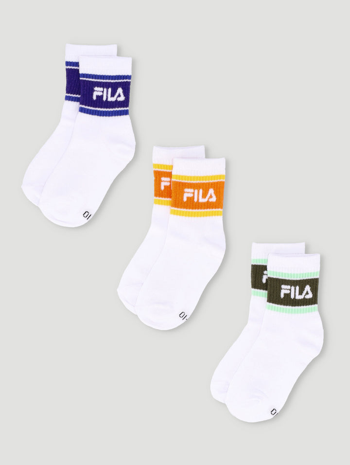 Boys Cassidy Three Quarter Sock - White