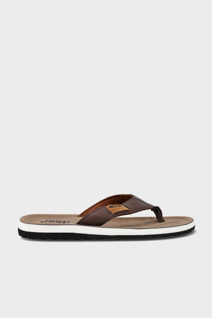 Patriot Comfort Wide Vamp Thong Sandal - Brown