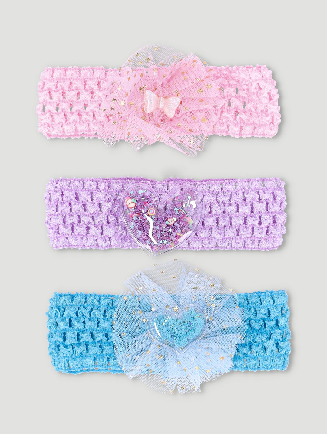 Pre-Girls 3 Pack Mesh Headbands - Multi
