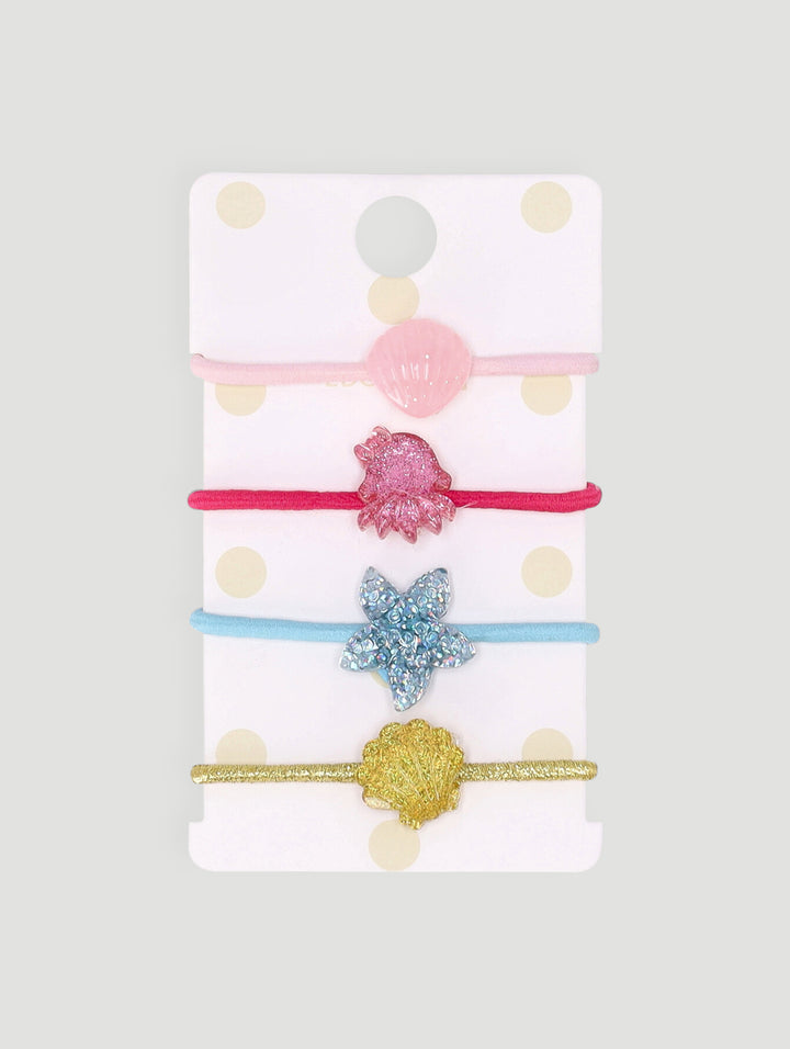 Pre-Girls 4 Pack Mermaid Hair Ties - Lilac