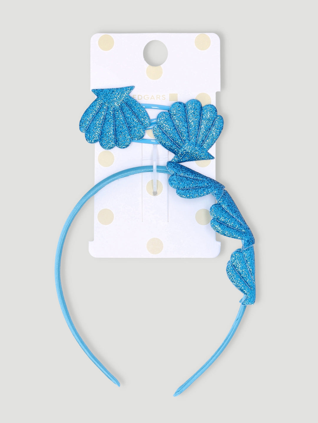 Pre-Girls Shell Aliceband And Clips Set - Teal