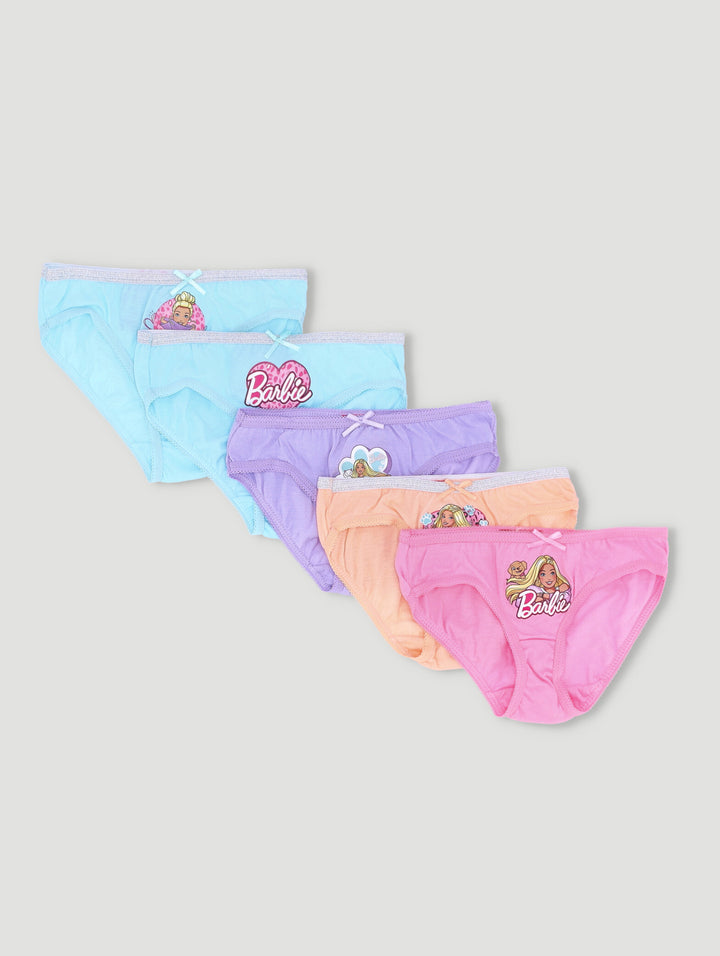 Pre-Girls 5 Pack Barbie Panties