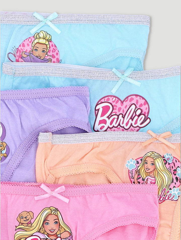Pre-Girls 5 Pack Barbie Panties