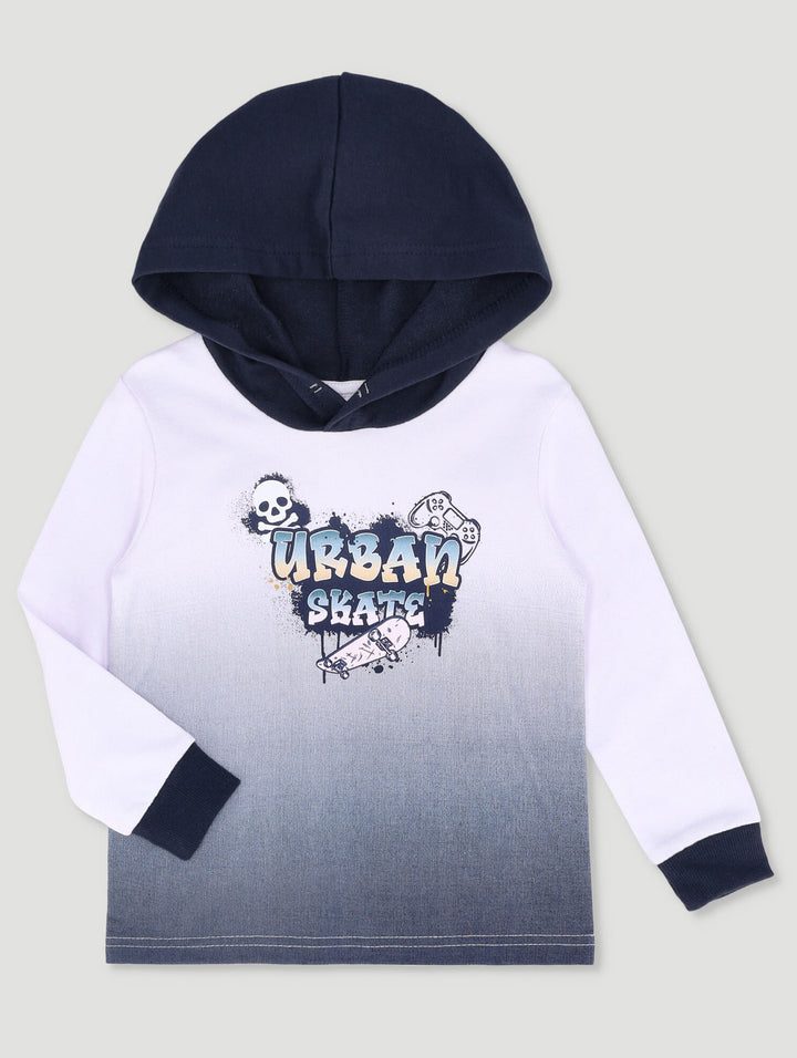 Pre-Boys Urban Ombre Hoody - Navy/White