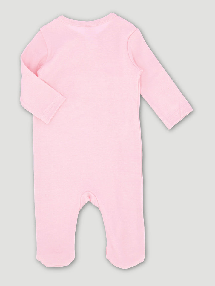 Rabbit Flowers Sleepsuit - Pink