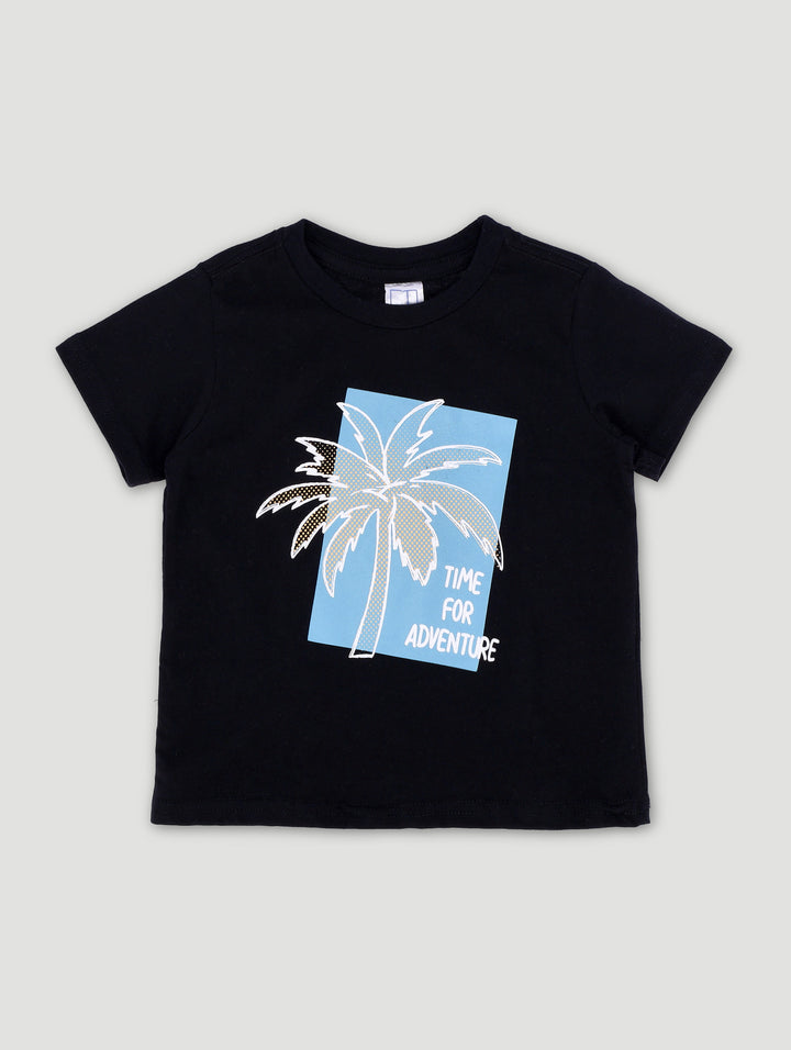Pre-Boys Digi Palm Tee - Black