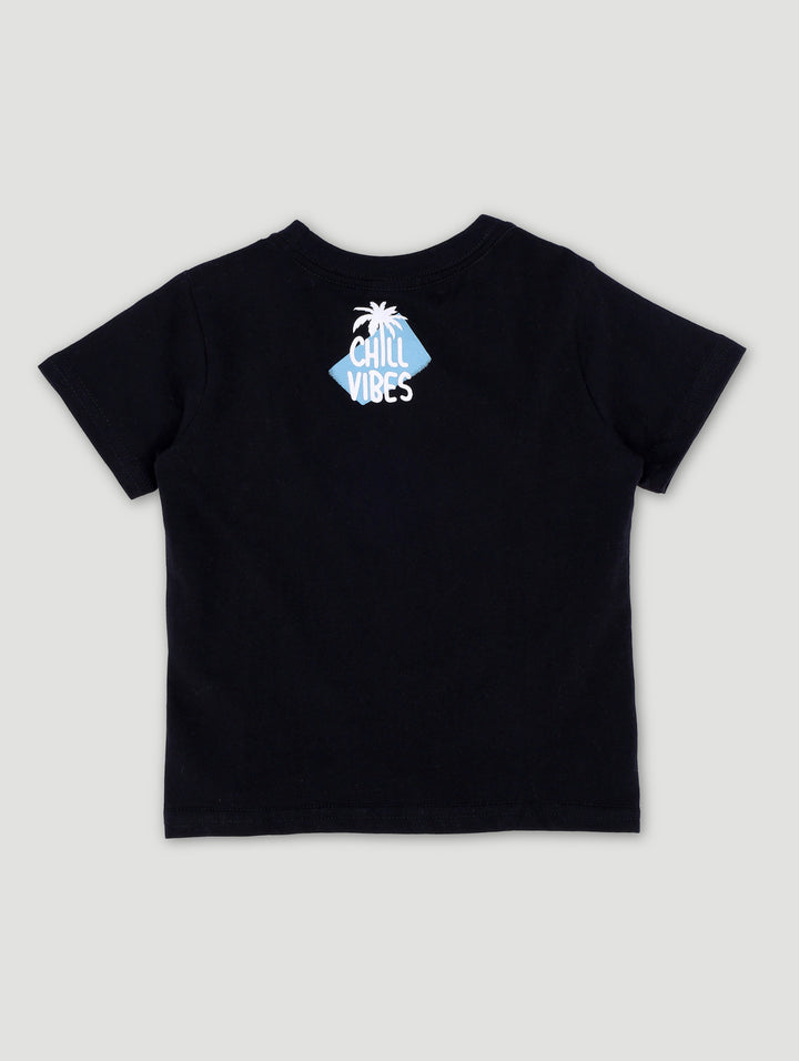 Pre-Boys Digi Palm Tee - Black