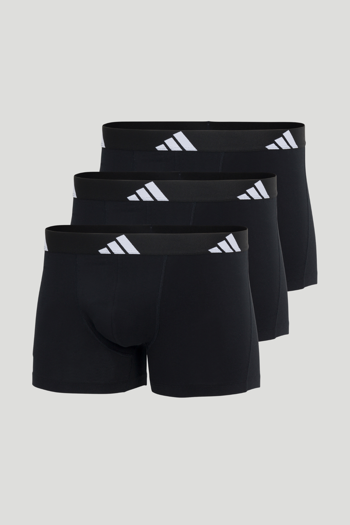 3 Pack Active Flex Cotton Trunk - Black