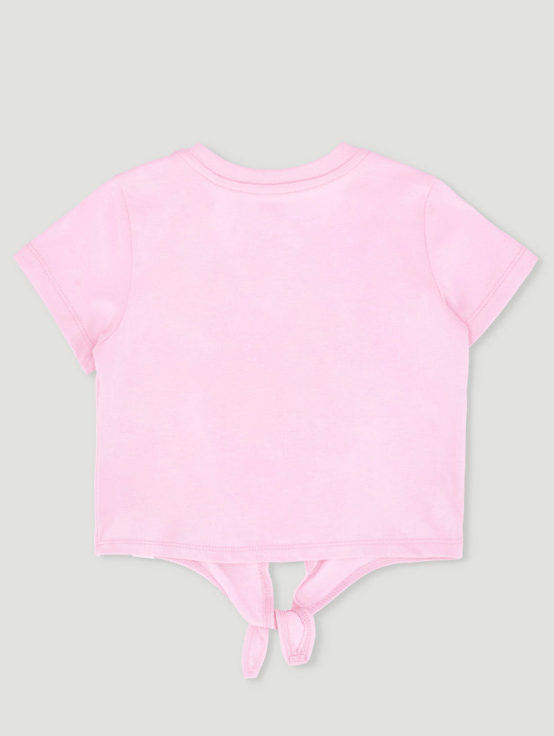 Pre-Girls Tie Front Top - Light Pink