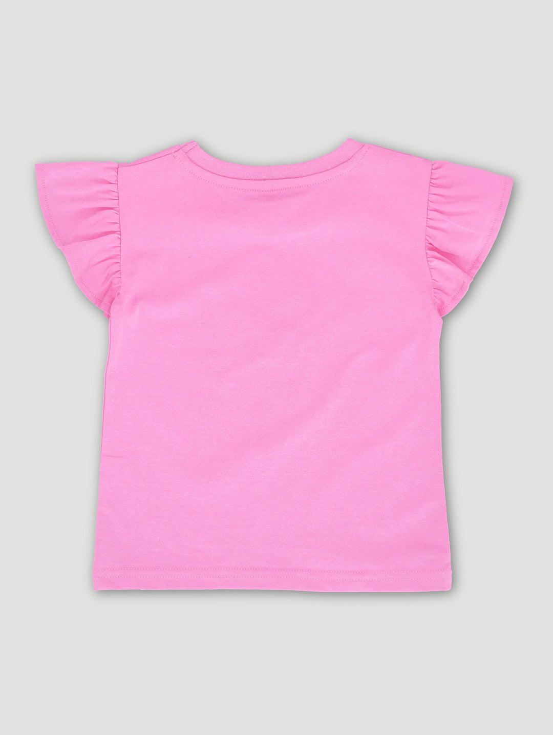 Pre-Girls Shoulder Frill Love My Mom Tee - Pink
