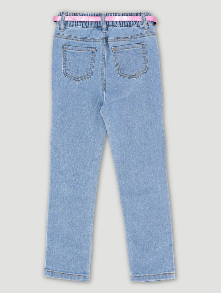 Pre-Girls Belt Core Denim  -  Light Blue