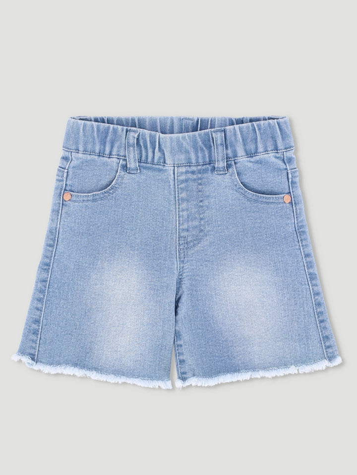 Pre-Girls Core Raw Hem Walkshorts - Light Blue