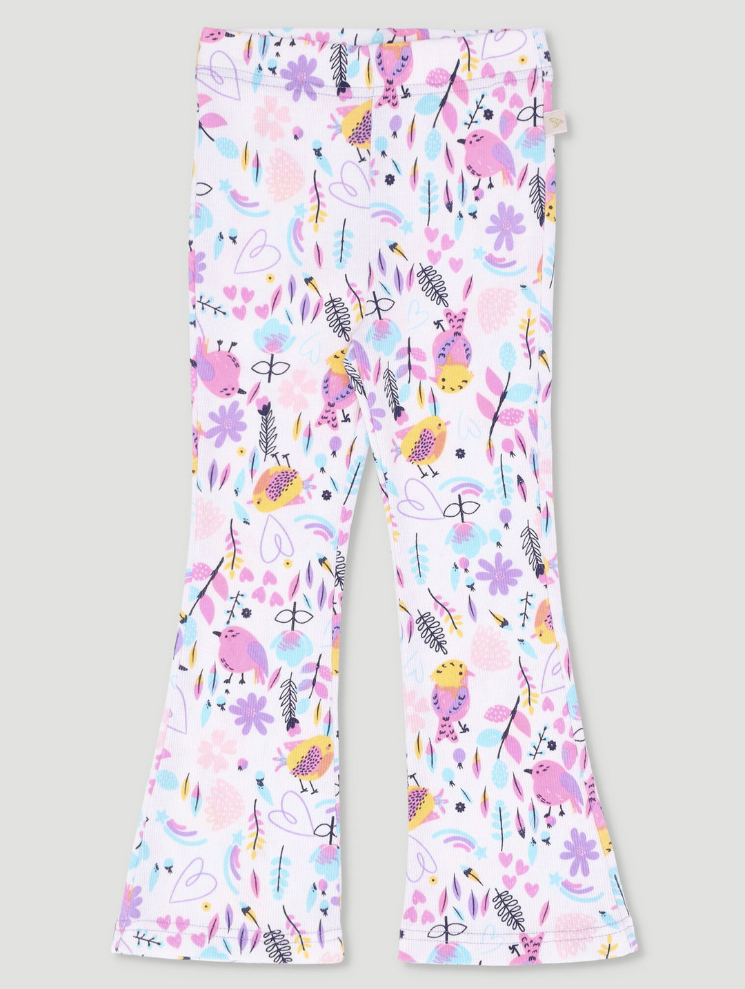 Pre-Girls Flare Leg Birdie Pants - Light Blue