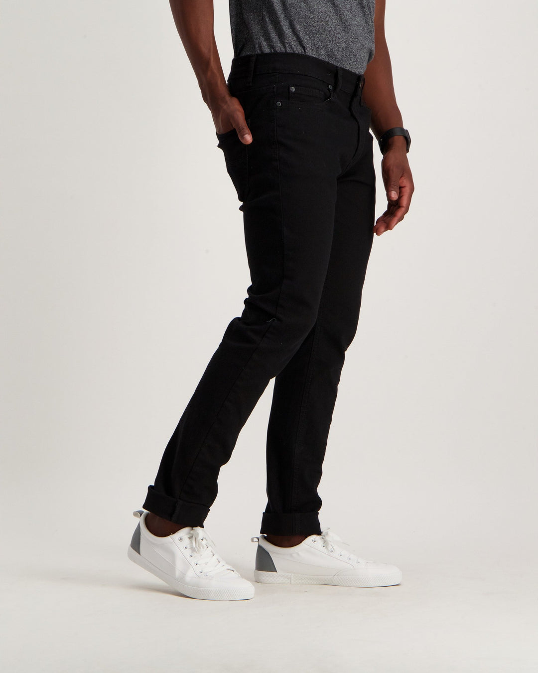 Men's Black Slim Stretch Denim Jean