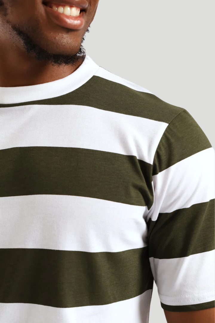 Rugby Stripe Tee - Fatigue