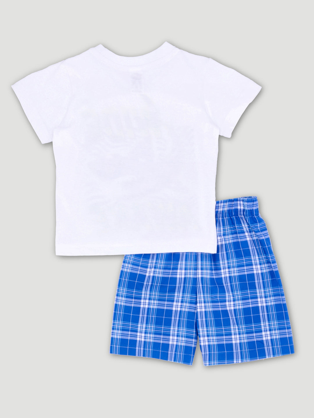 Boys Shark Print Woven Sleep Set - White