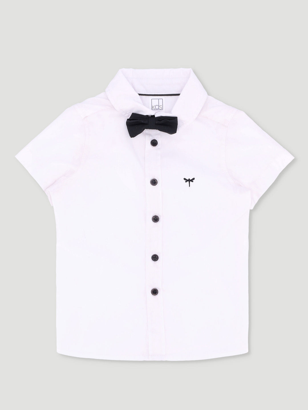 Pre-Boys Bow Tie Shirt - White