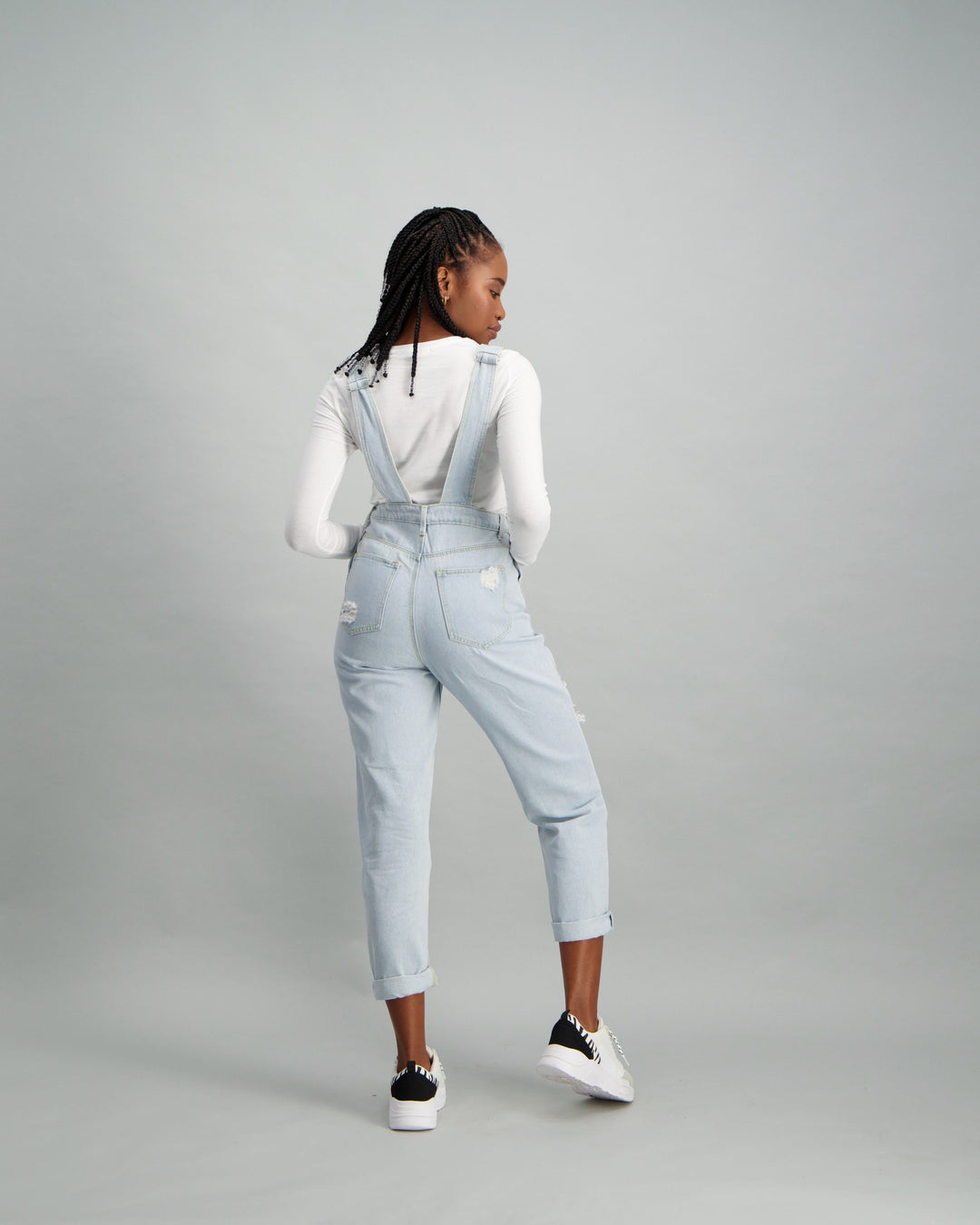 Ladies Light Blue Denim Dungaree