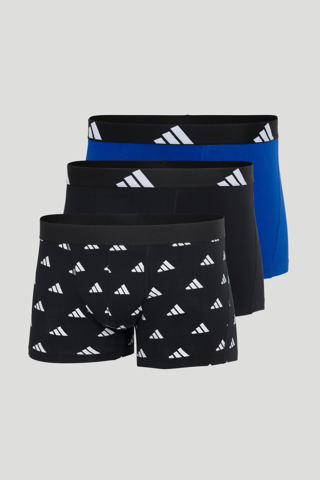 3 Pack Active Flex Cotton Trunk - Black/Blue