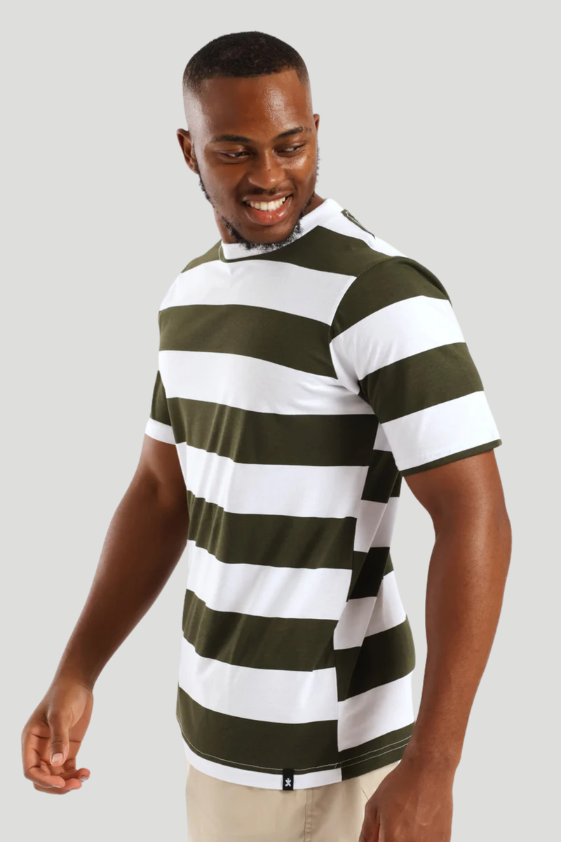 Rugby Stripe Tee - Fatigue