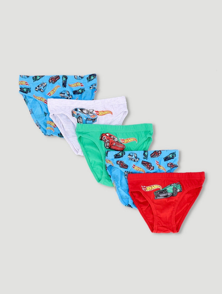 Pre-Boys 5 Pack Hot Wheels Briefs