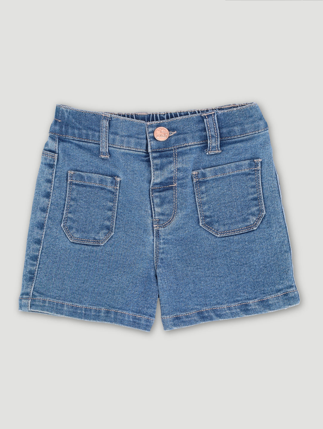 Pre-Girls Core Cheeky Front Pocket Shorts - Mid Blue