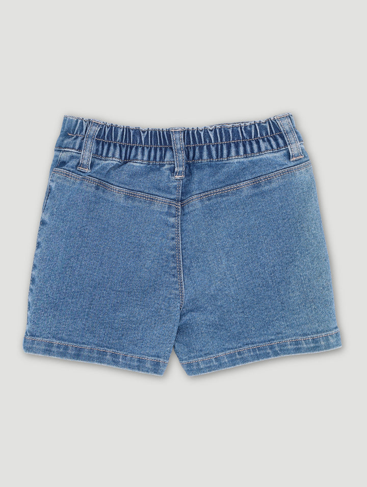 Pre-Girls Core Cheeky Front Pocket Shorts - Mid Blue