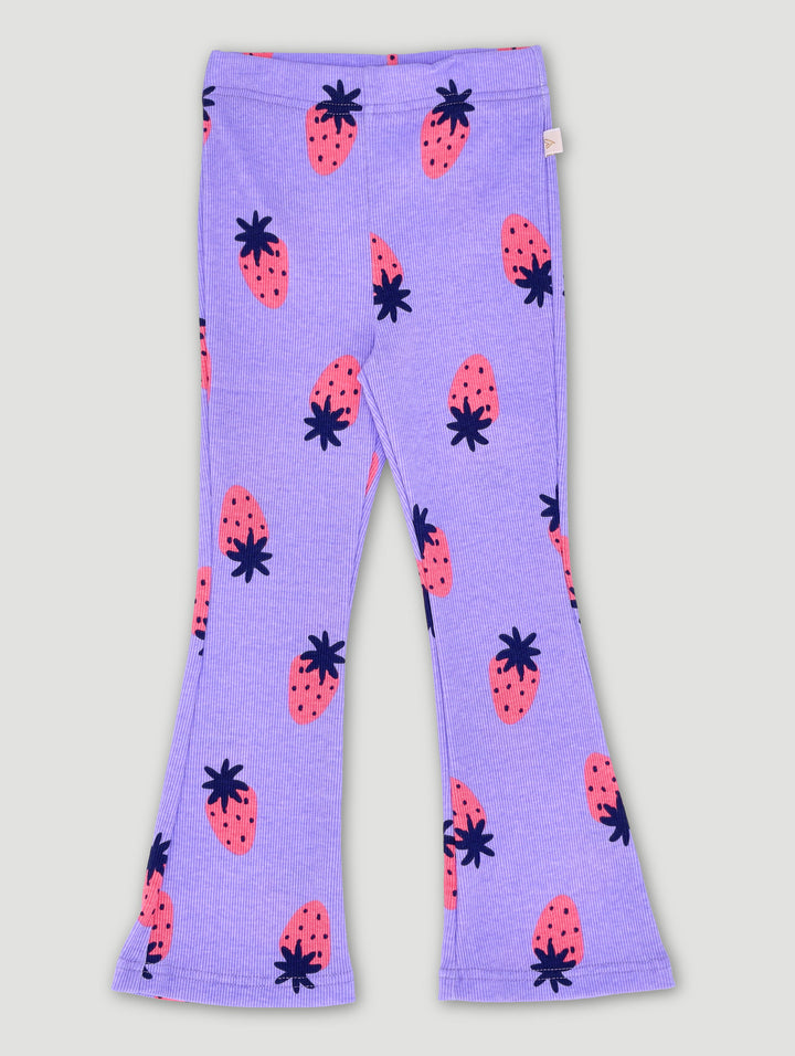 Pre-Girls Printed Flare Leg Pants - Lilac