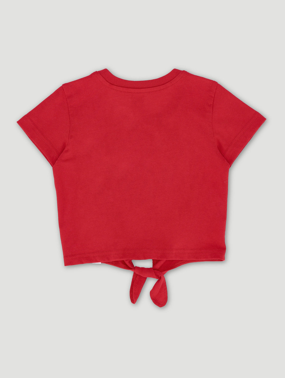 Pre-Girls Christmas Joy Tie Front Tee - Red