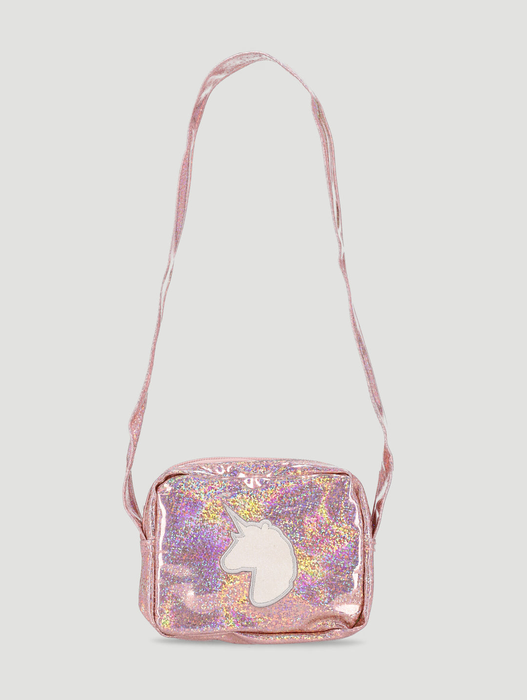 Pre-Girls Unicorn Glitter Crossbody Bag - Pink