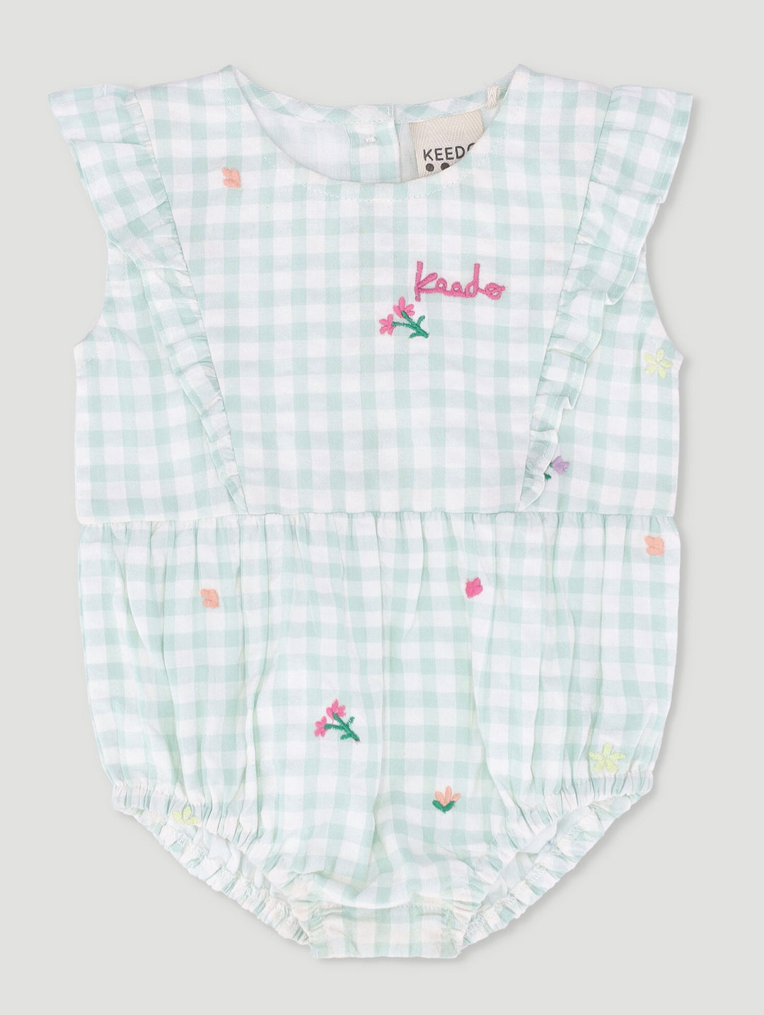 Keedo Baby Girls Gingham Fashion Bloomer - Mint