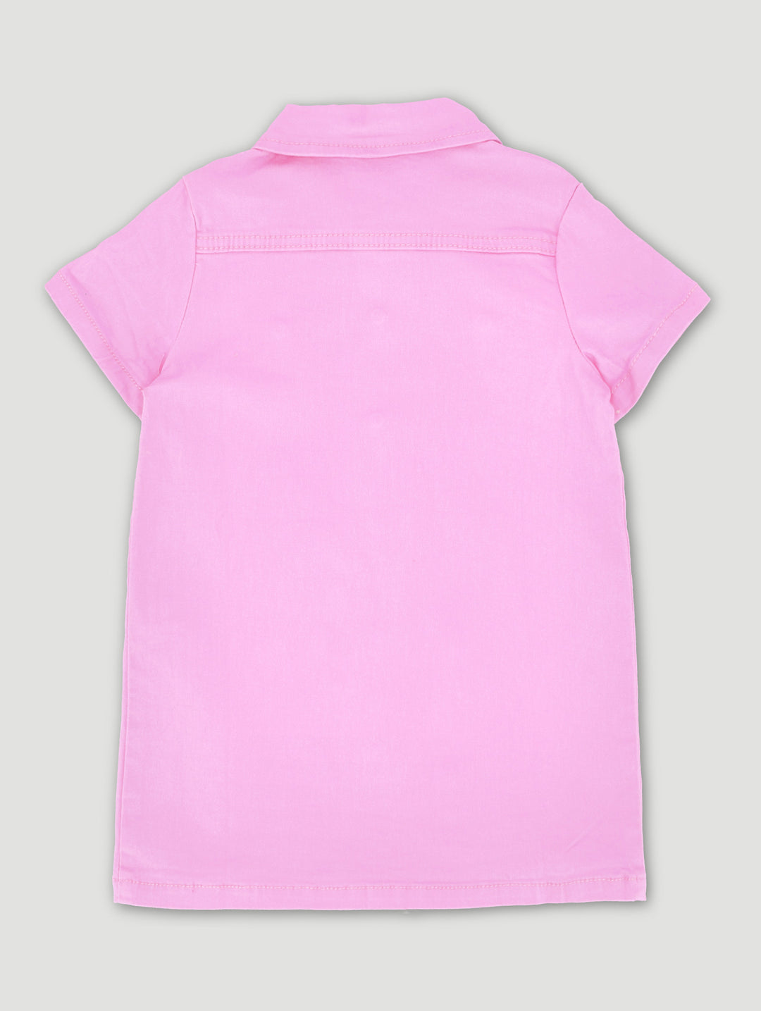 Pre-Girls Twill Shirt Dress - Pink