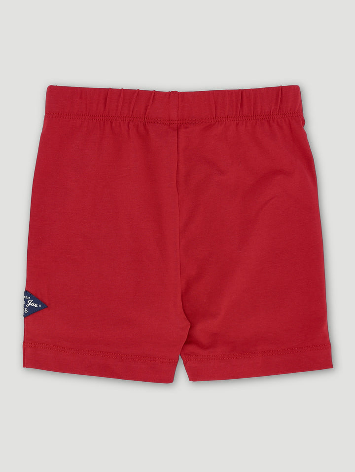 Pre-Girls Cotton Lycra Short Tights - Red