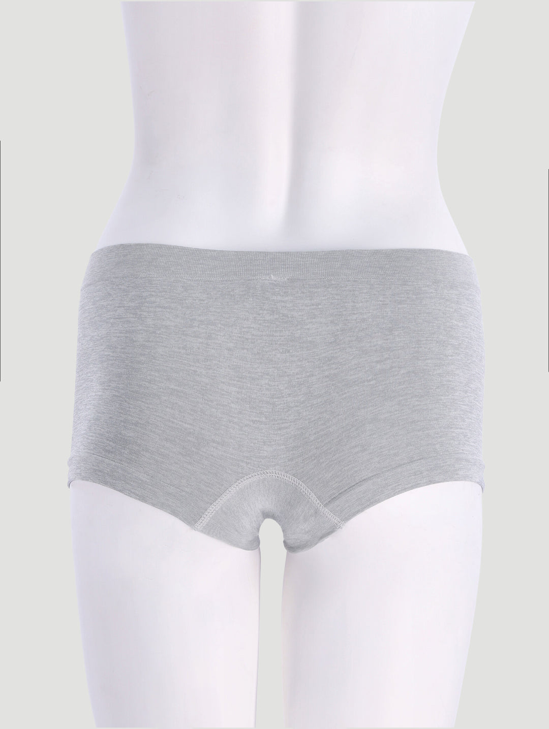 3 Pack Seamless Boyleg Panties - White/Grey Melange/Black