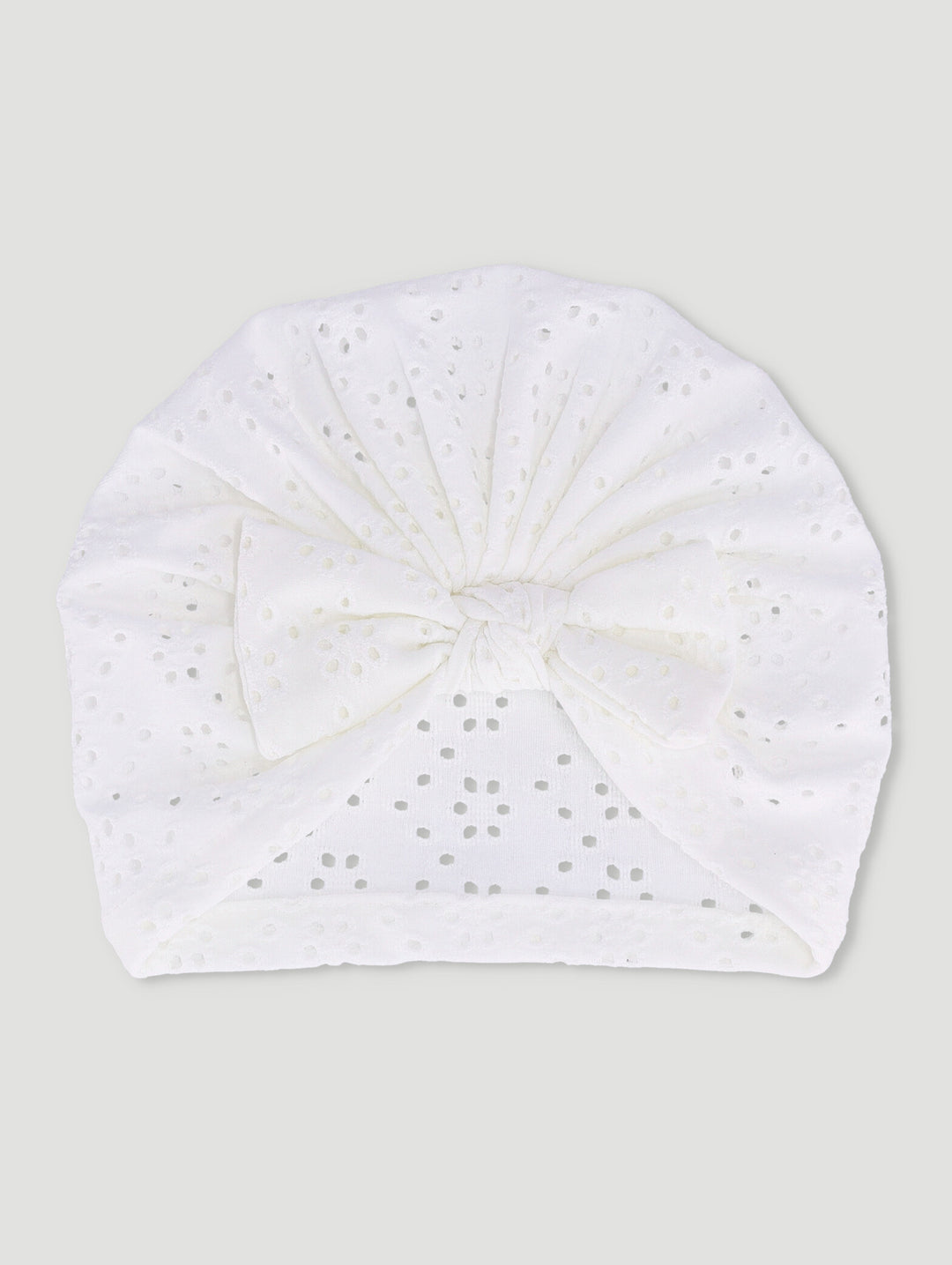 Baby Girls Anglaise Turban - White