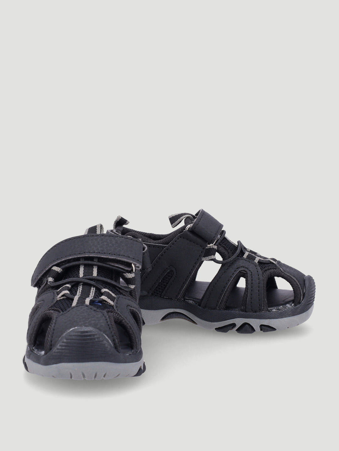 Boys Closed Toe Sandal - Black/Grey