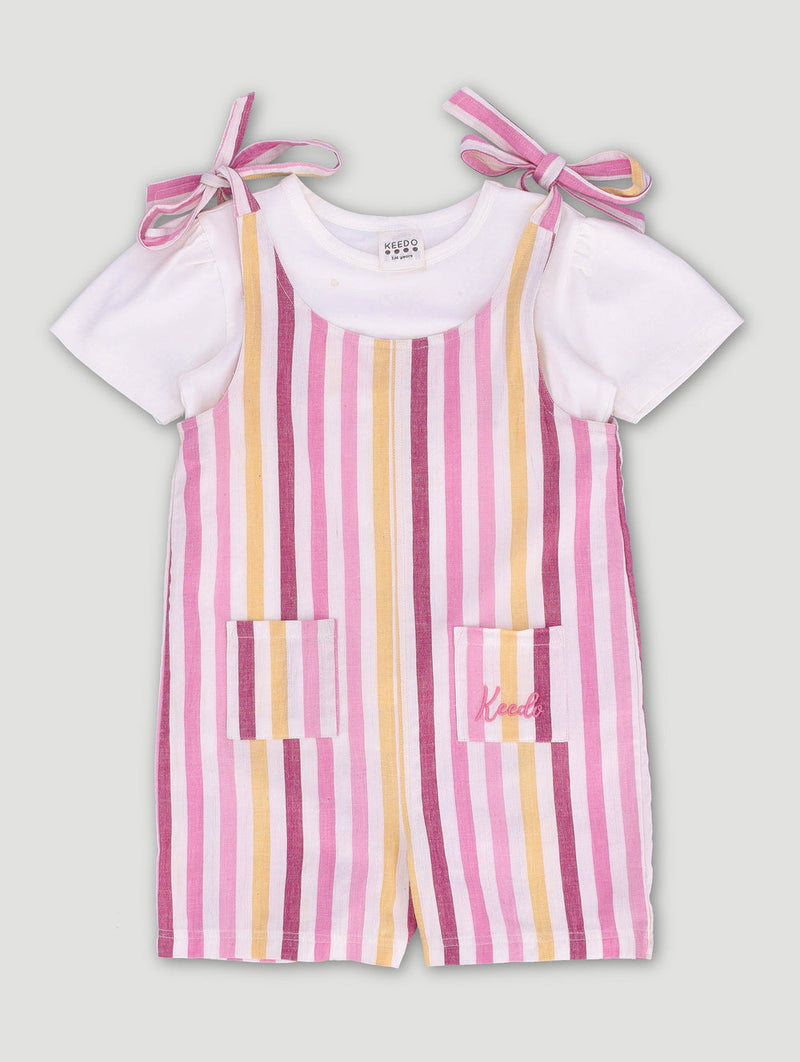 Keedo Girls Stripe Dungi - Multi
